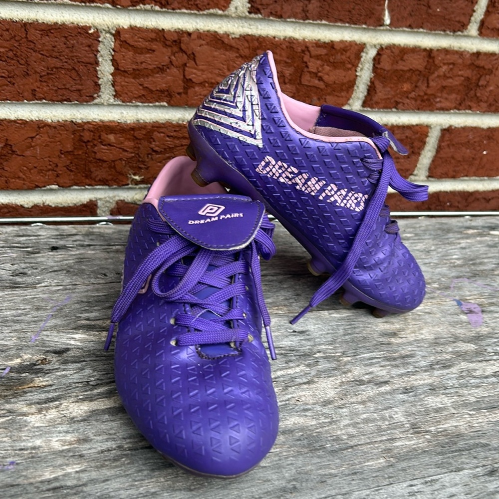 Dream pairs, girls, soccer cleats, size 13, purple, silver pink